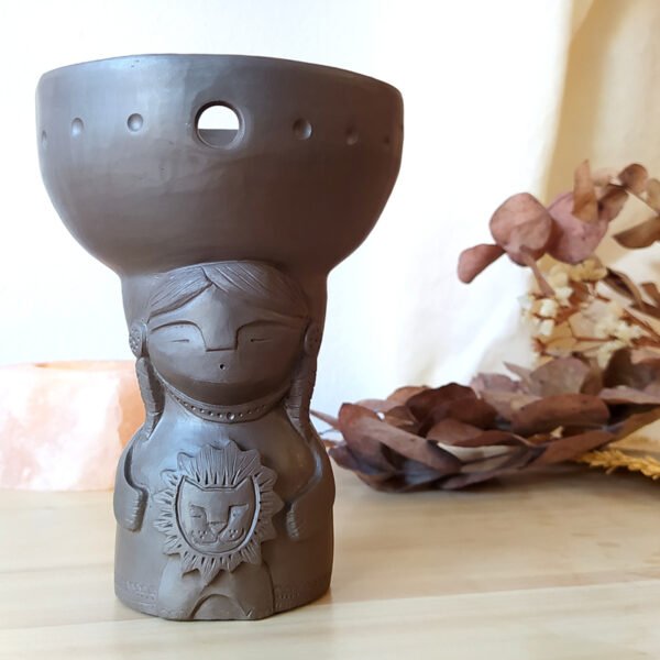 Copalera sahumerio artesanal de cerámica (Bajo pedido) - Imagen 5
