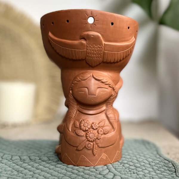 Copalera sahumerio artesanal de cerámica (Bajo pedido)