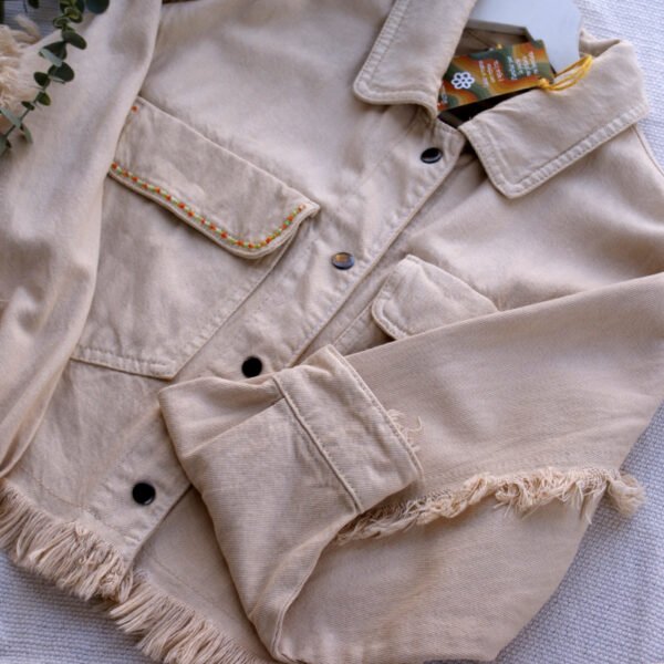 Chaqueta personalizada pintada y bordada - Imagen 4