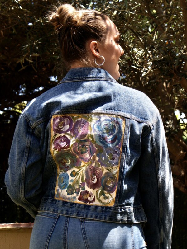Chaqueta pintada Rosas - Imagen 3