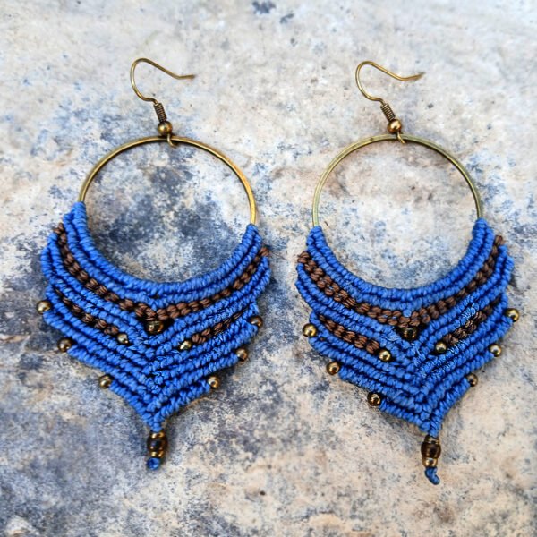 Pendientes de macramé Diosa