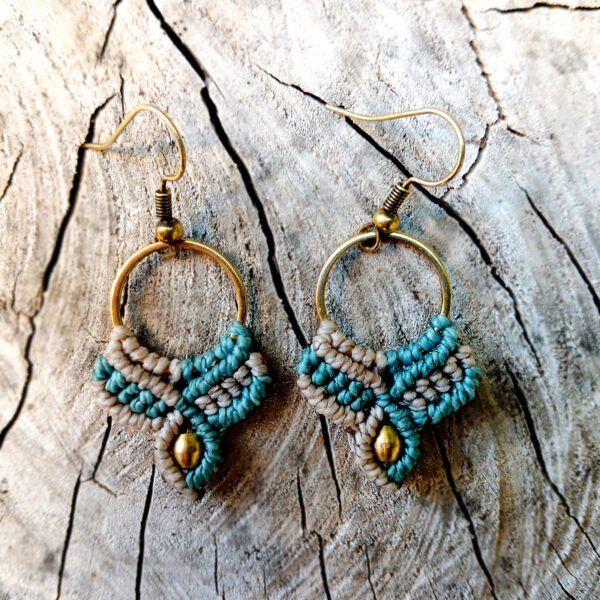 Pendientes de macramé Lágrima